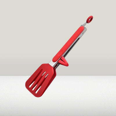 Pince cuisine - SiliconeFoodTongs™ - Rectangle Rouge