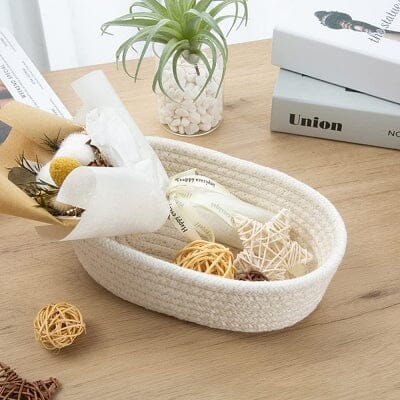 Panier de rangement - NordicCottonBaskets™ - Blanc