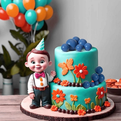 Décoration gâteau - BallCakeTopper™ - Bleu royal