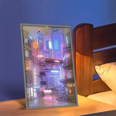 Tableaux Décoratifs - LEDCityNightViewPainting™