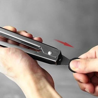 Pince cuisine - SiliconeFoodTongs™ - Rectangle Noir