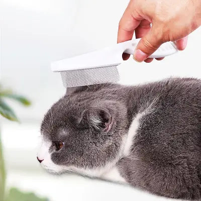 Brosse Chat - CatSheddingHairComb™ - Blanc