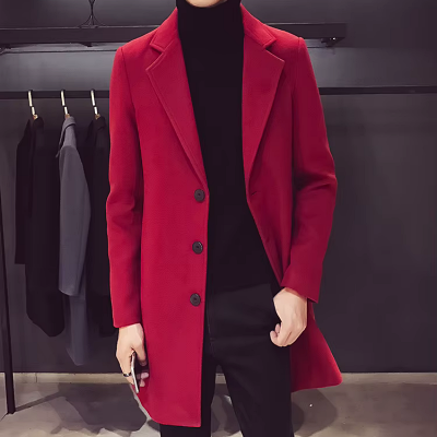 Manteau Long Homme - NewLongCottonCoat™ - Rouge