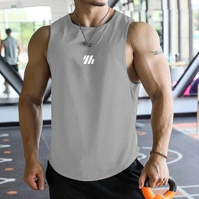 Débardeur homme sport - BodybuildingTankTops™ - Gris clair
