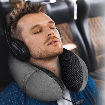 Oreiller ergonomique cervical - MemoryFoamNeckPillow™ - Gris