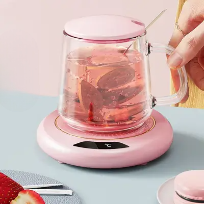 Chauffe Tasse USB - ThermostaticHeatingCoaster™ - Rose