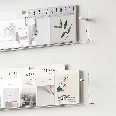 Porte revue mural - ModernStorageRack™ - Transparent