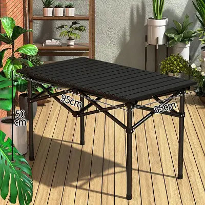 Table camping pliante	- CampingFoldingTable™ - Noir