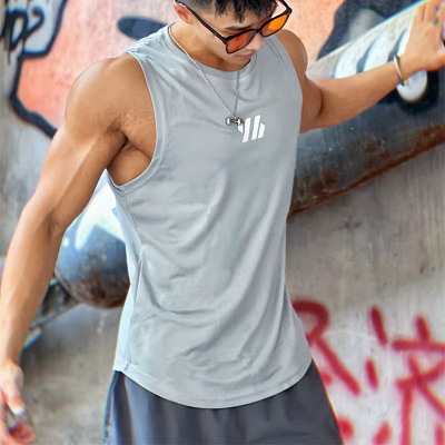 Débardeur homme sport - BodybuildingTankTops™ - Gris clair