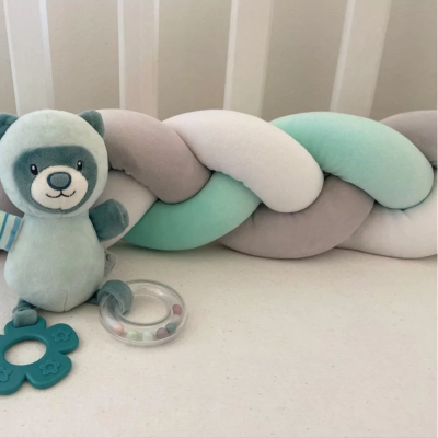 Tresse de Lit - WrapNest™ - Blanc Gris Vert