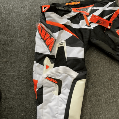 Pantalon de moto - OriginalMotocrossPants™ - Orange&blanc
