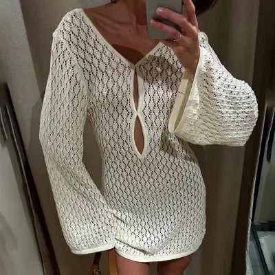 Mini Robe Moulante - HollowKnitMiniDress™