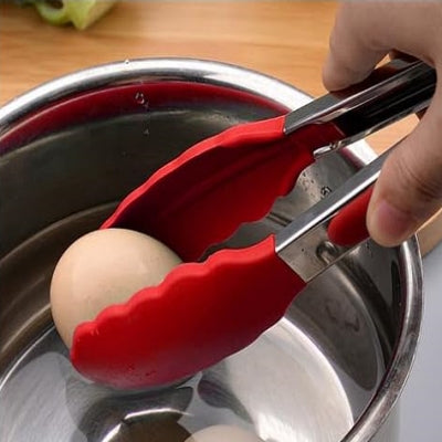 Pince cuisine - SiliconeFoodTongs™ - Oval Rouge