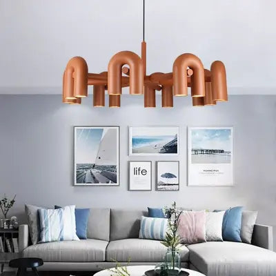 Lustre Plafond - CreativeU-shapedChandelier™ - Orange