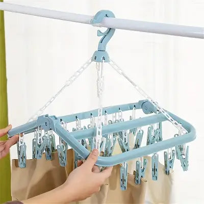 Support Séchage Linge - HangingDryingRack™ - Bleu