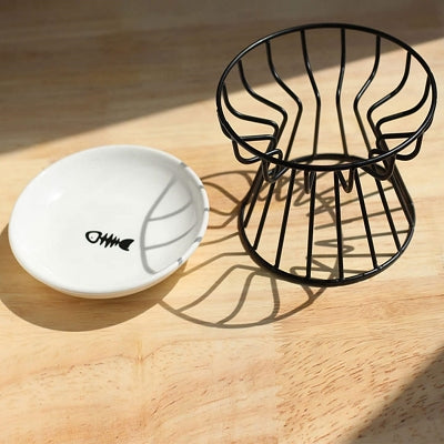 Gamelle Chat - CeramicRaisedCatBowl™ - Noir
