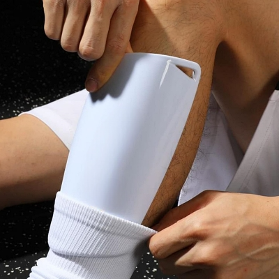 PROTEGE TIBIA FOOT - FootballPadCover™ - Blanc