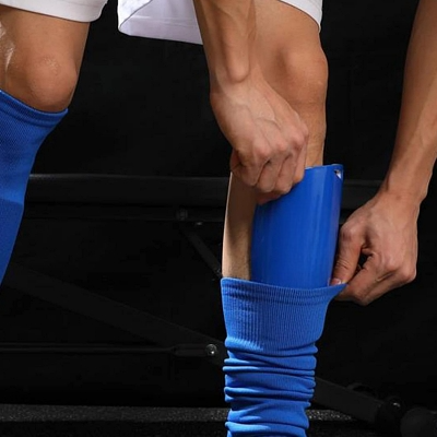PROTEGE TIBIA FOOT - FootballPadCover™ - Bleu