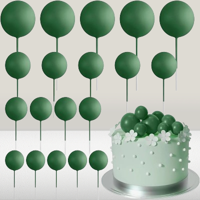 Décoration gâteau - BallCakeTopper™ - Vert foncé