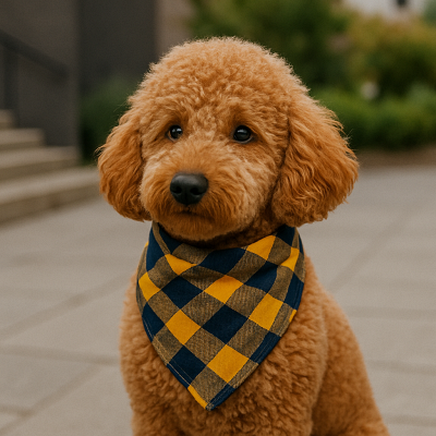 Bandana Pour Chien - ClassicPlaidDog™ - Jaune&bleu