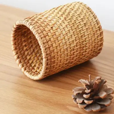 Panier En Rotin - HandmadeRattanStorageBox™ - Cylindrique
