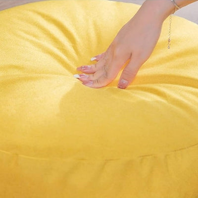 Coussin De Sol - RoundFloorSeatPillow™ - Jaune