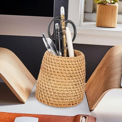Panier En Rotin - HandmadeRattanStorageBox™ - Fond rond