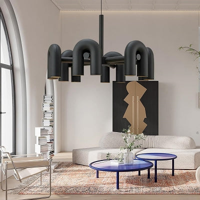 Lustre Plafond - CreativeU-shapedChandelier™ - Noir