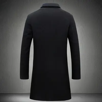 Manteau Long Homme - NewLongCottonCoat™ - Noir