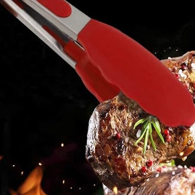 Pince cuisine - SiliconeFoodTongs™ - Oval Rouge