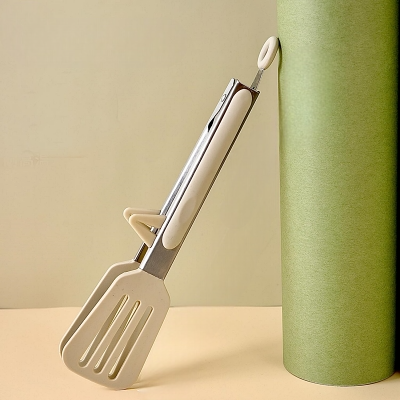 Pince cuisine - SiliconeFoodTongs™ - Rectangle Beige