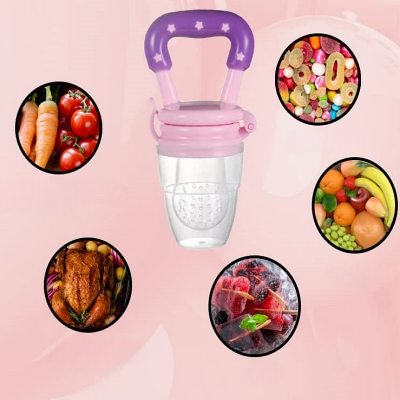 Sucette bebe - BabySiliconeFeeder™ - Mauve