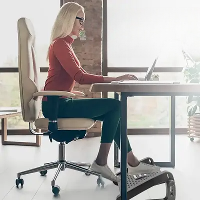 Repose Pied Bureau - UnderDeskFootrest™ - Noir