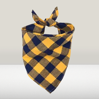 Bandana Pour Chien - ClassicPlaidDog™ - Jaune&bleu