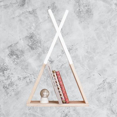 Etagère murale - TriangleWoodenShelf™ - Blanc