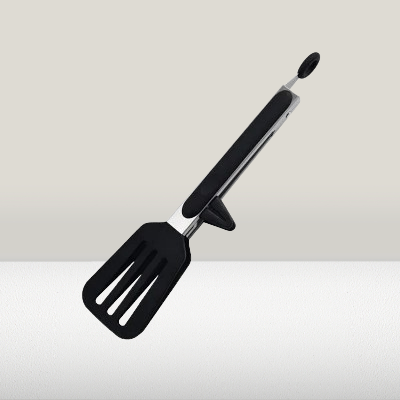 Pince cuisine - SiliconeFoodTongs™ - Rectangle Noir
