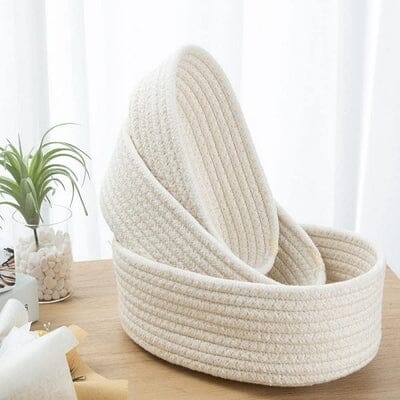 Panier de rangement - NordicCottonBaskets™ - Blanc