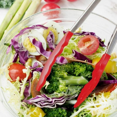 Pince cuisine - SiliconeFoodTongs™ - Oval Rouge