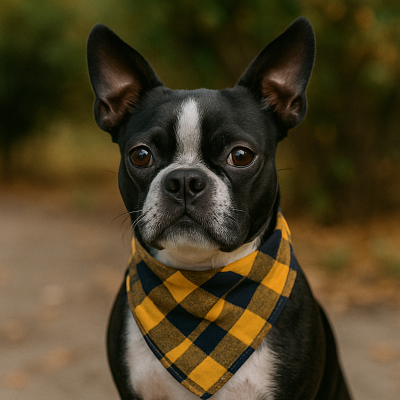Bandana Pour Chien - ClassicPlaidDog™ - Jaune&bleu