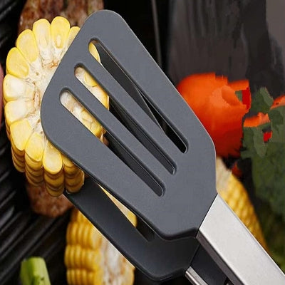 Pince cuisine - SiliconeFoodTongs™ - Rectangle Noir