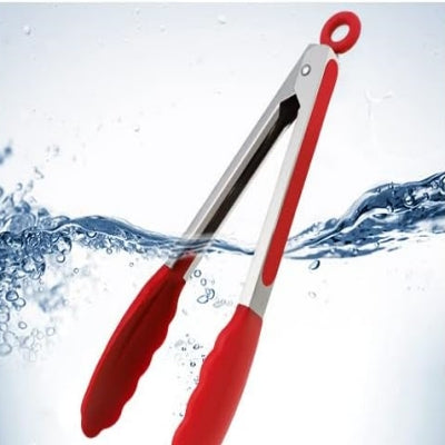 Pince cuisine - SiliconeFoodTongs™ - Oval Rouge