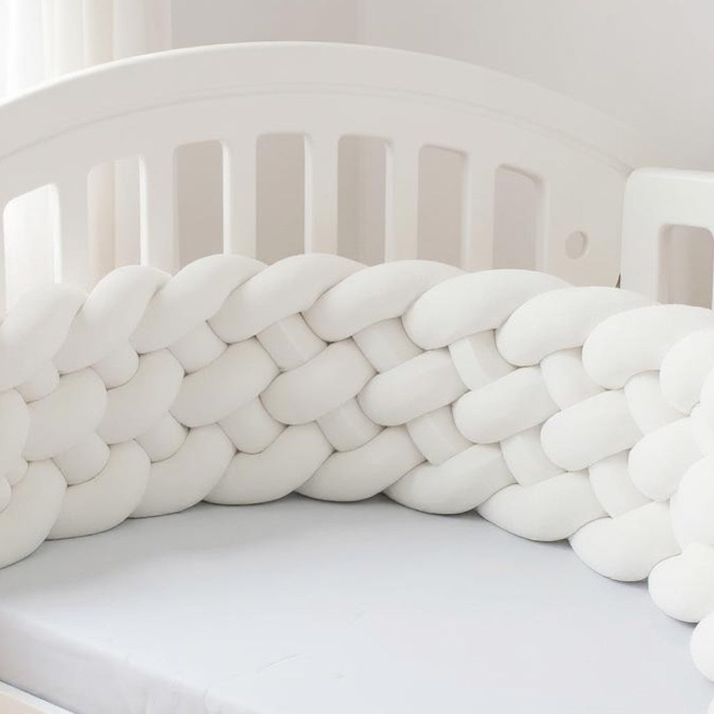 Tour de Lit Tressé - BraidedSafe™ - Blanc