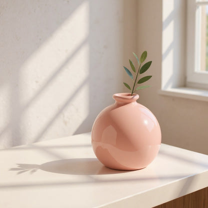 Vase en Céramique - ZenHydroVase™ - Rose