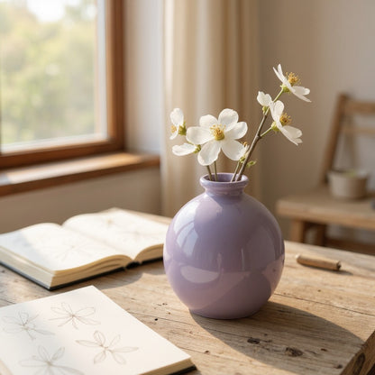 Vase en Céramique - ZenHydroVase™ - Violet