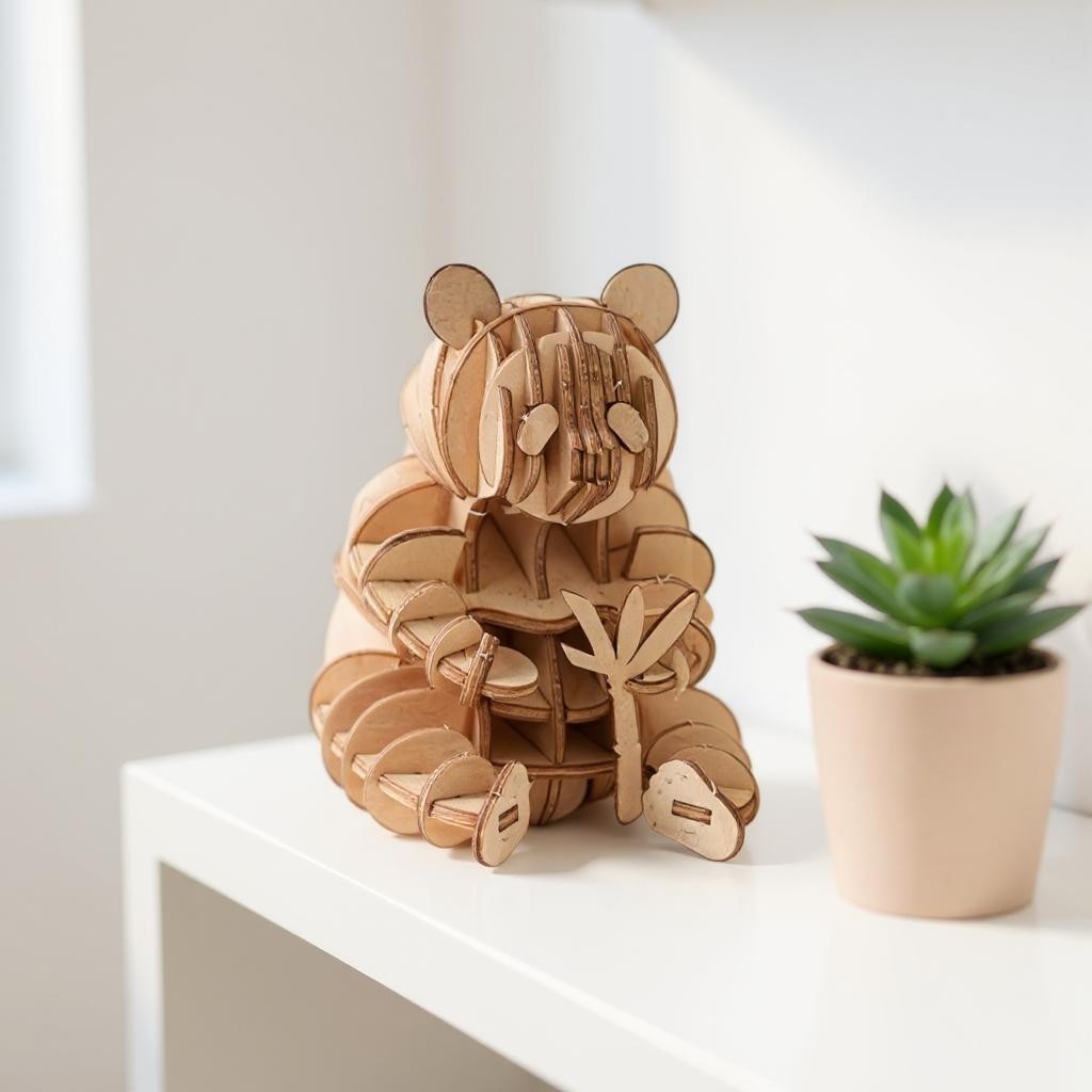 Puzzle 3D en Bois - WoodGenius™ - Panda