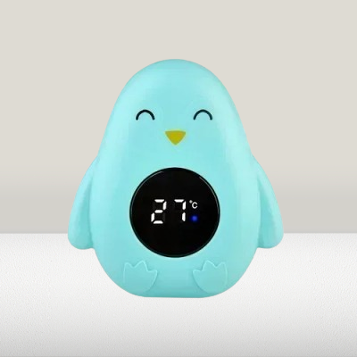 Thermomètre bain bébé - BabyBathTempMeter™ - Pingouin-bleu