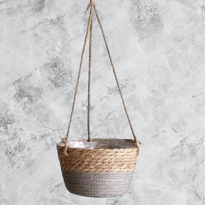 Pot de Fleur Suspendu - PlantBasket™ - Jaune/Gris