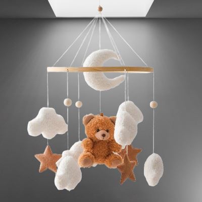 Mobile en Bois Bébé - WoodenCribBell™ - Oursson