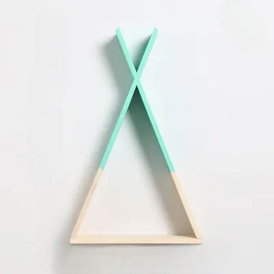 Etagère murale - TriangleWoodenShelf™ - Vert