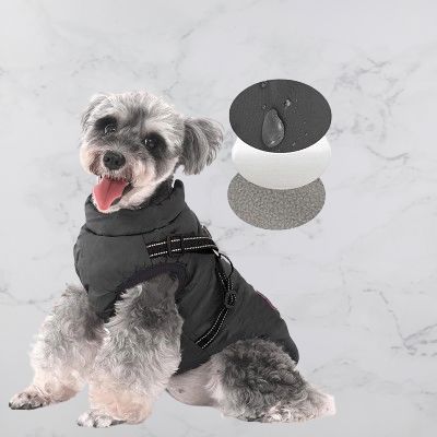 imperméables pour chiens - HarnessDogJacket™ - Noir